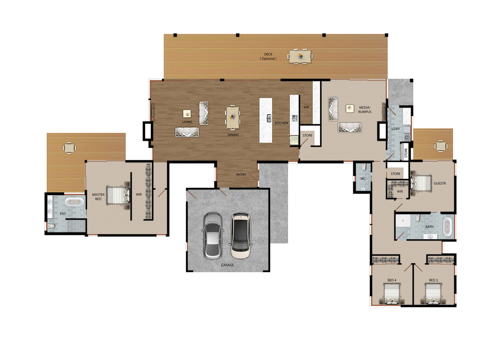 Hallmark Homes Prestige Series Gibbston House Floor Plan Christchurch NZ.