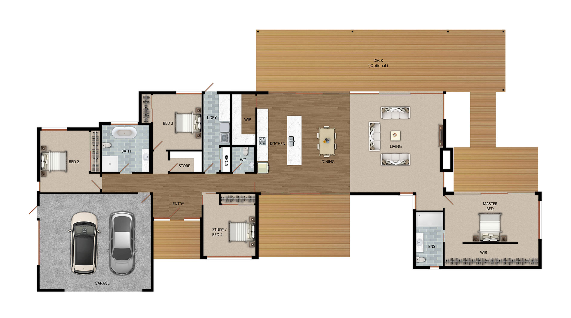 Hallmark Homes Prestige Series Mackenzie House Floor Plan Christchurch Builders NZ.