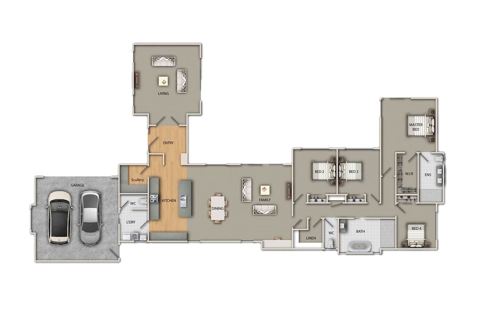 The Hallmark Series Nevis House Floor Plan - View Right Here! Hallmark Homes Luxury House Builders in Christchurch Canterbury New Zealand.