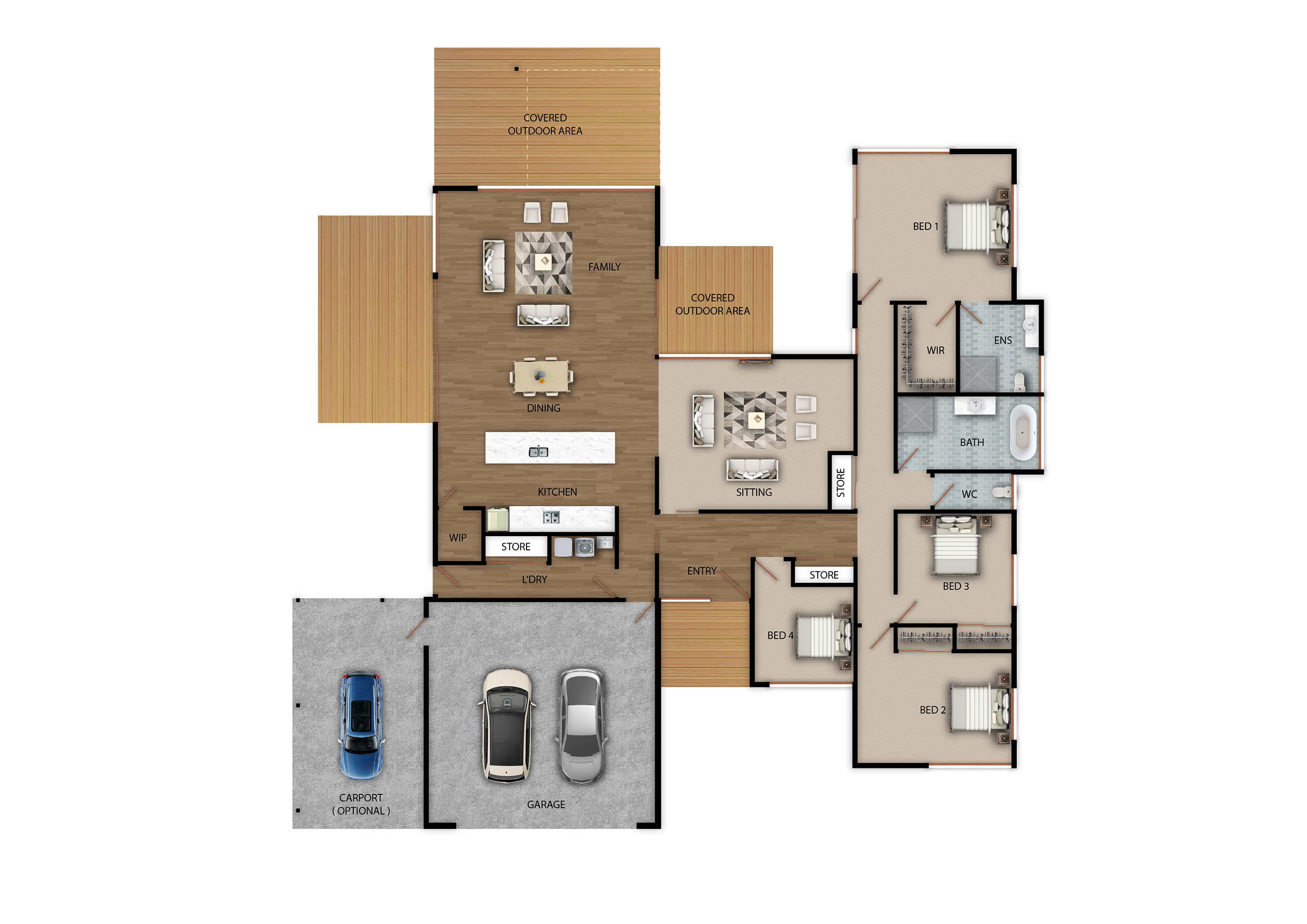 Hallmark Homes Ruby Bay House Floor Plan. This is a stunning home, combining open living and elegance. The Ruby Bay Plan offers versatile relaxation spaces, practicality, and style.