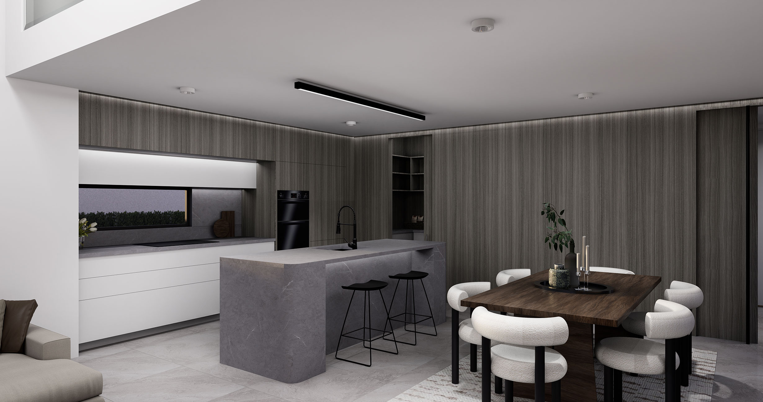 Hallmark Homes Prestige Series Cheviot House Plan Kitchen and Dining Room View Design Christchurch NZ.