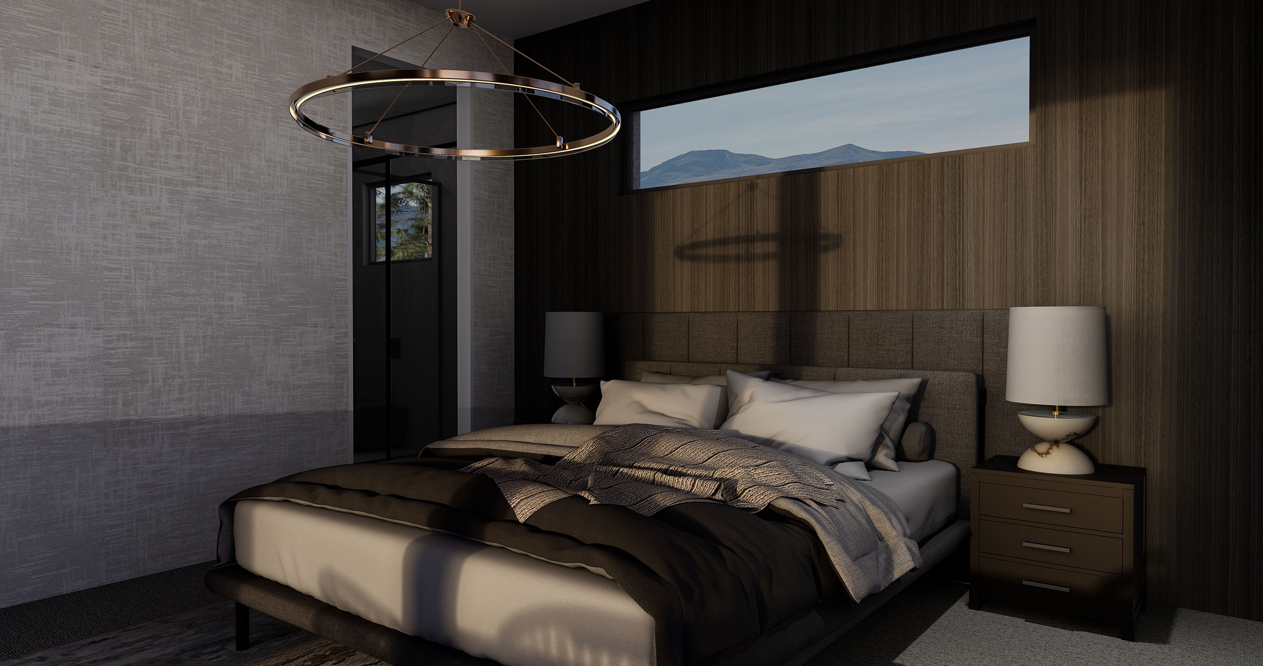 Hallmark Homes Prestige Series Cheviot House Plan Master Bedroom View Design Christchurch NZ.