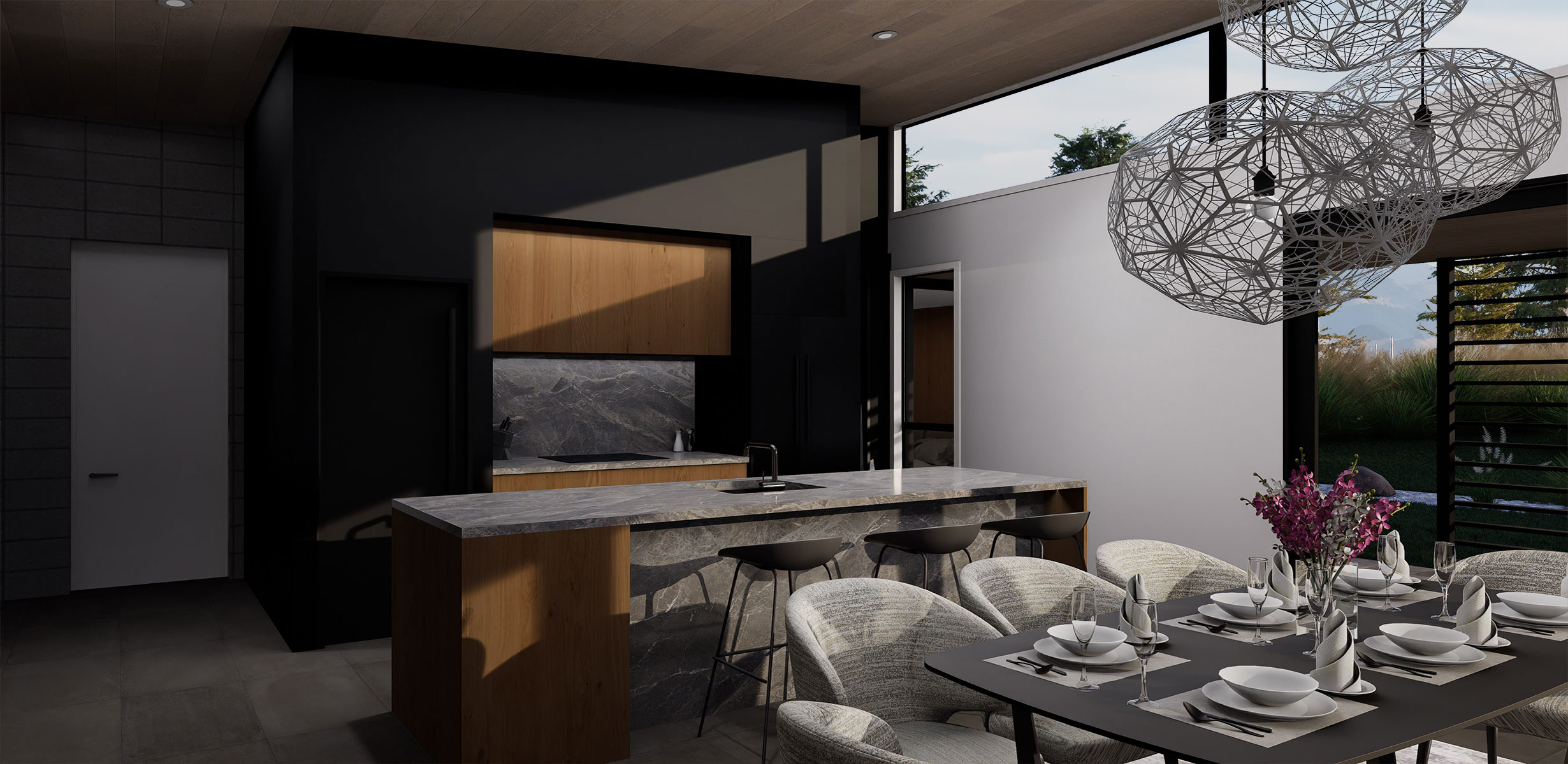 Hallmark Homes Prestige Series Mapua House Floor Plan Kitchen and Dining Room View Christchurch Builders NZ.