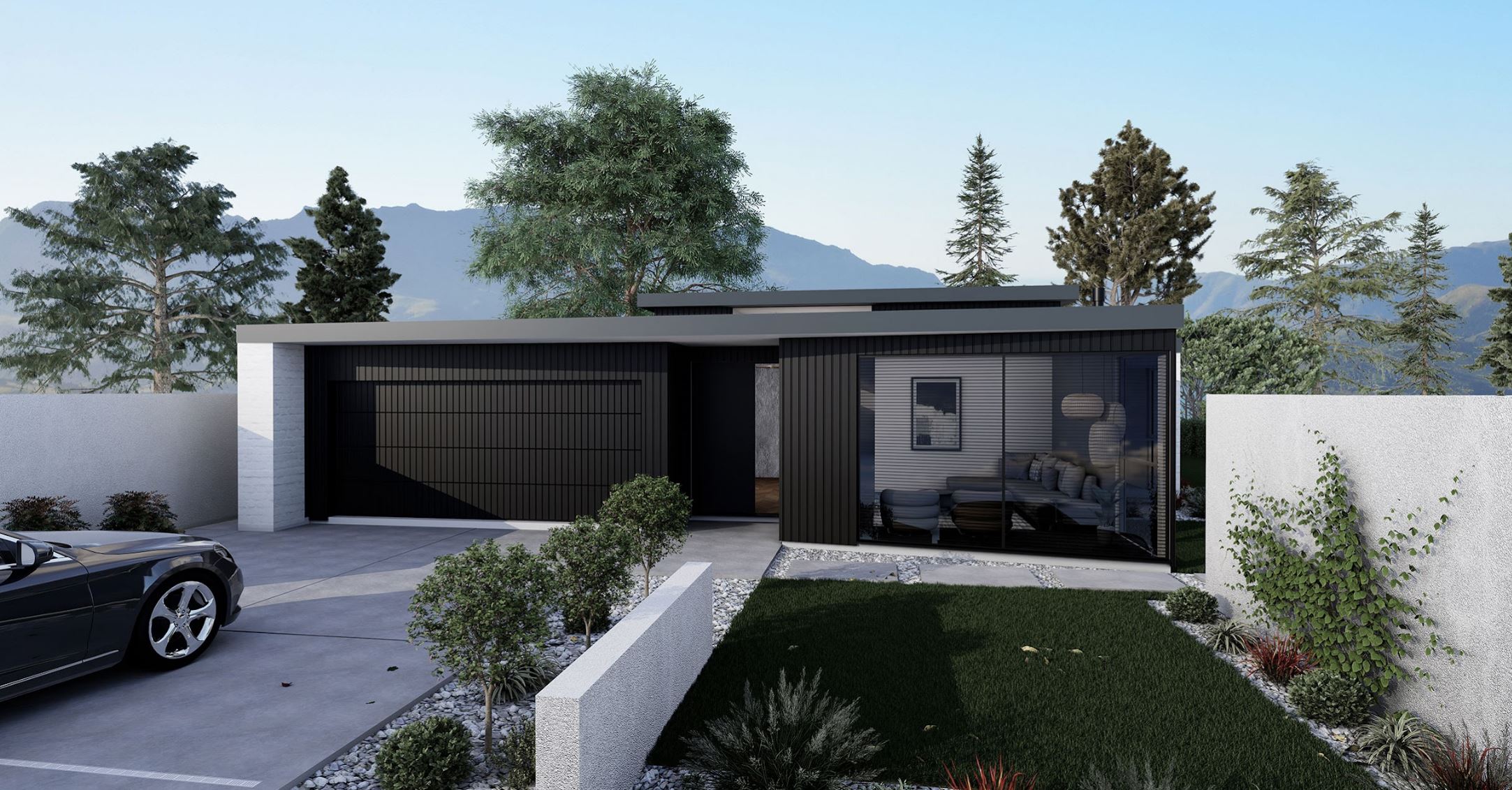 Hallmark Homes Prestige Series Cardrona Deluxe Front View House Plan NZ.