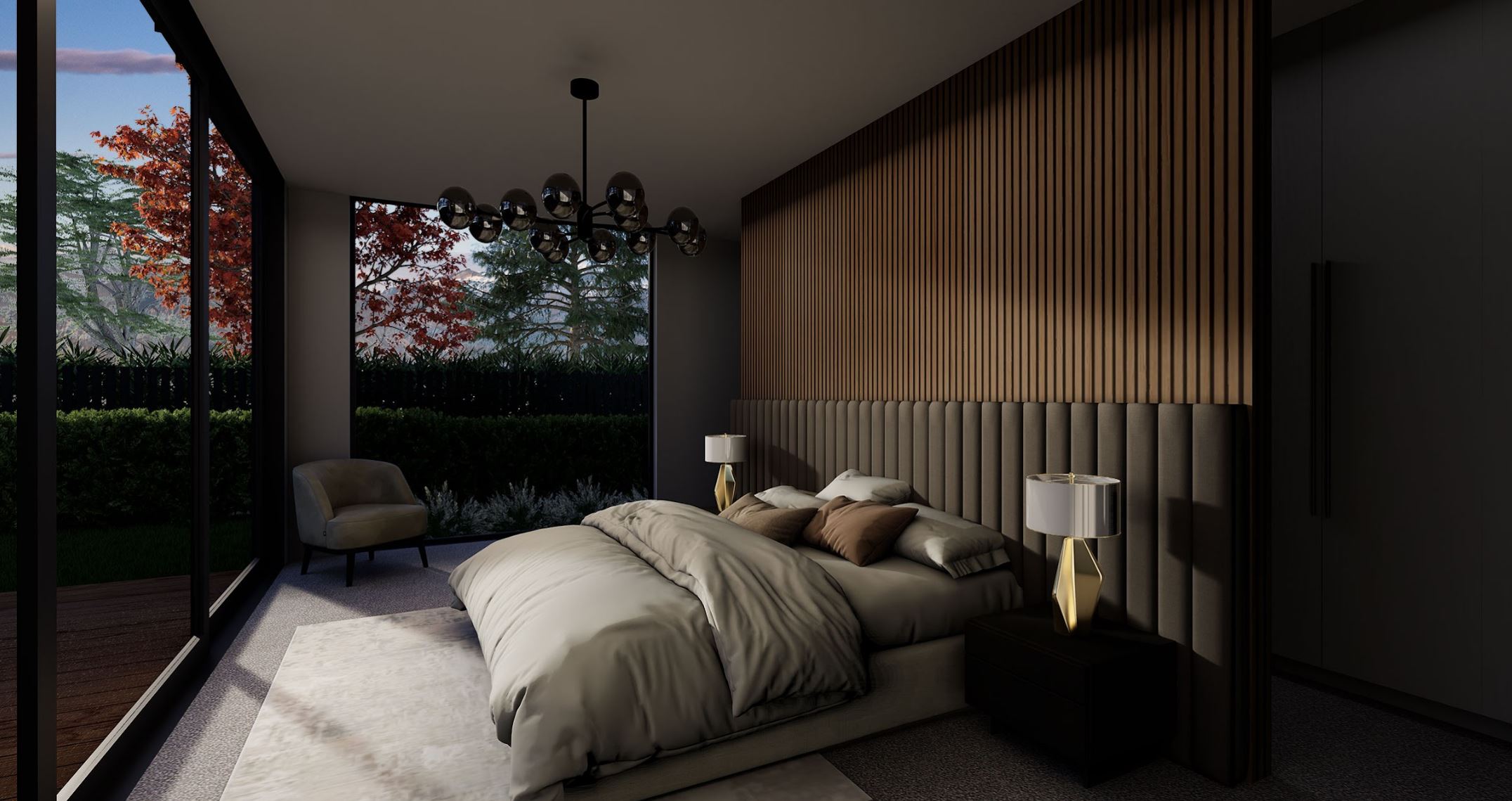 Hallmark Homes Prestige Series Mackenzie House Floor Plan Master Bedroom View Christchurch Builders NZ.