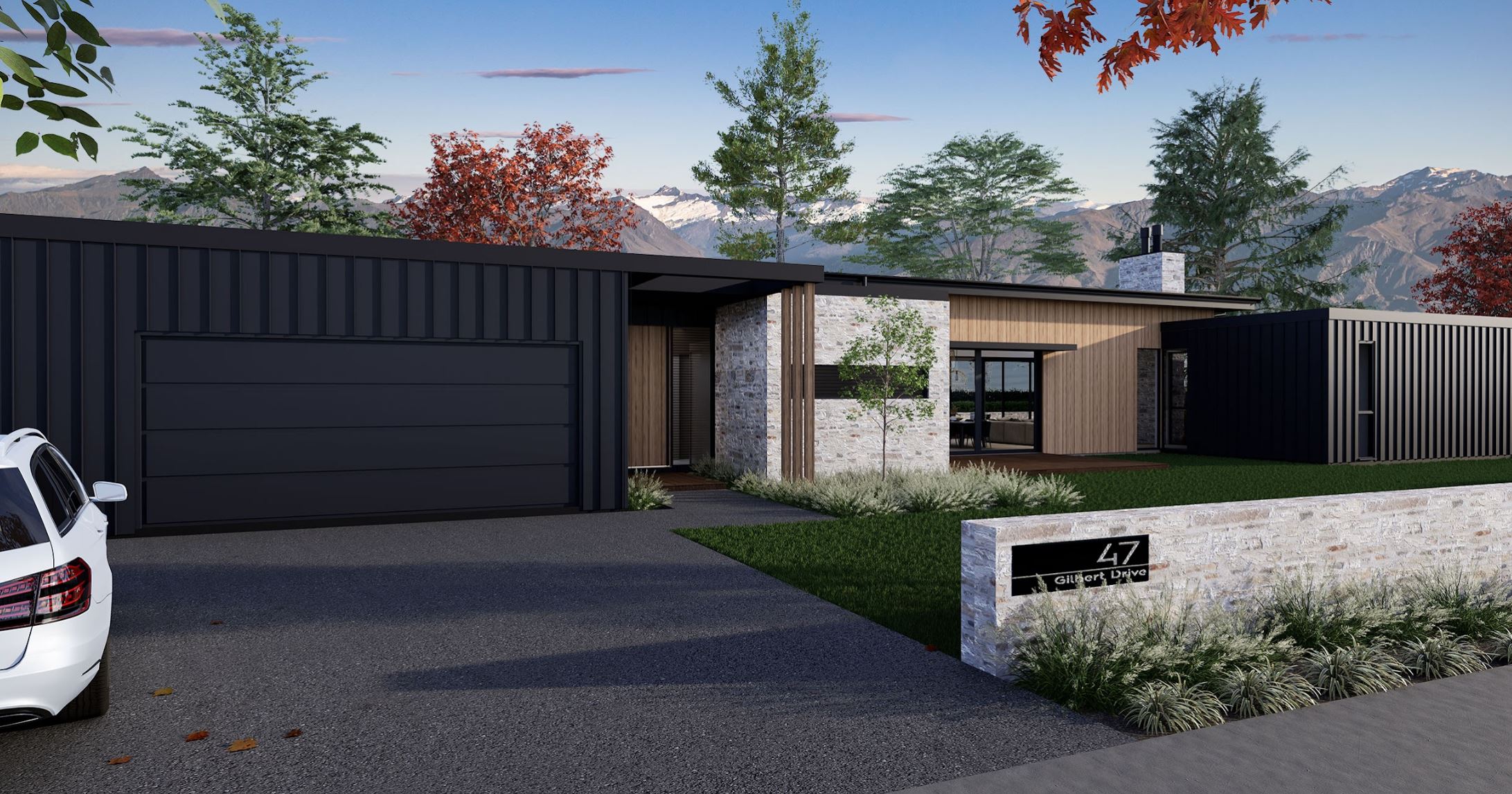 Hallmark Homes Prestige Series Mackenzie House Floor Plan Front View Christchurch NZ.