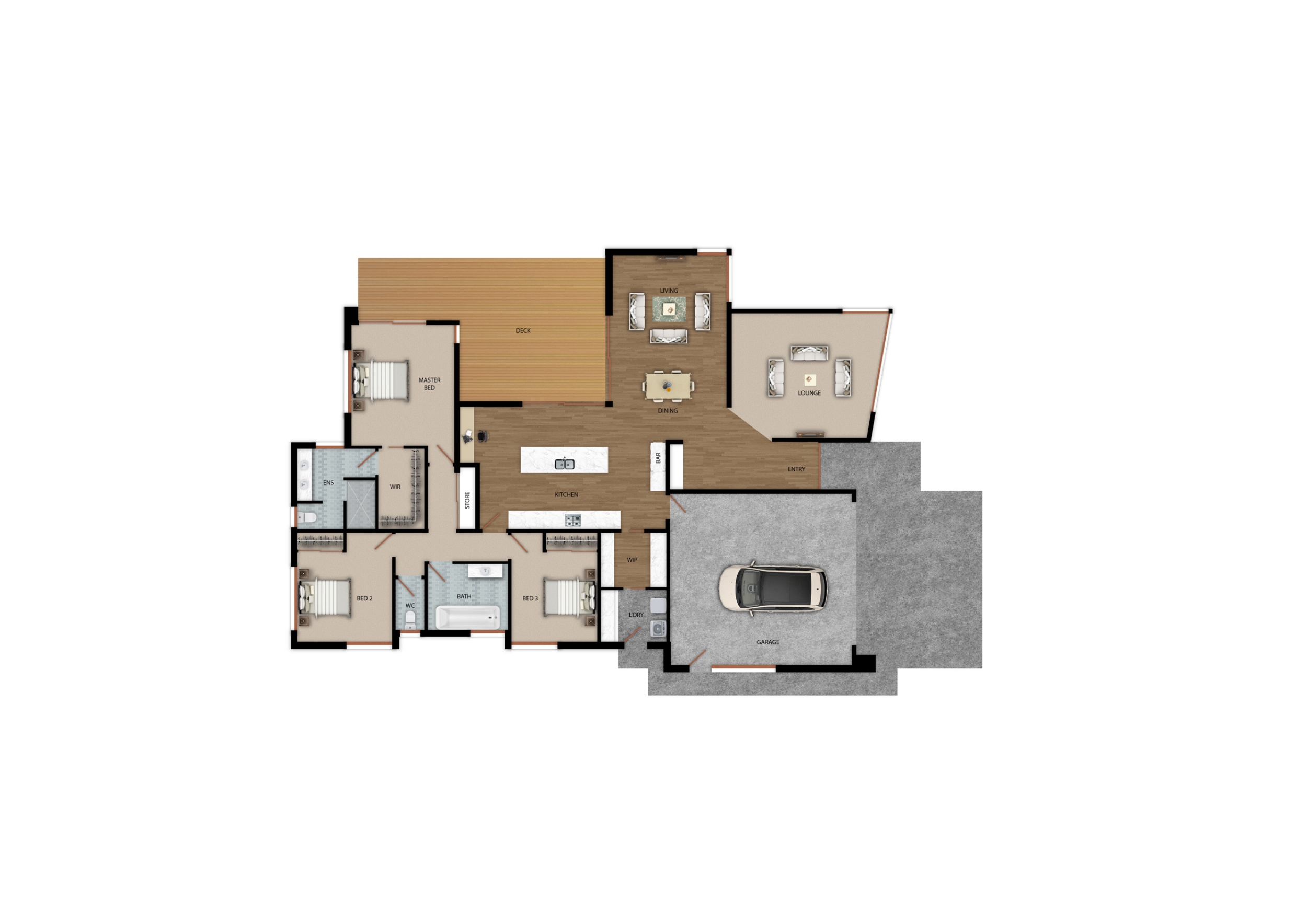 Hallmark Homes Prestige Series Cardrona Deluxe House Floor Plan Christchurch Canterbury NZ.