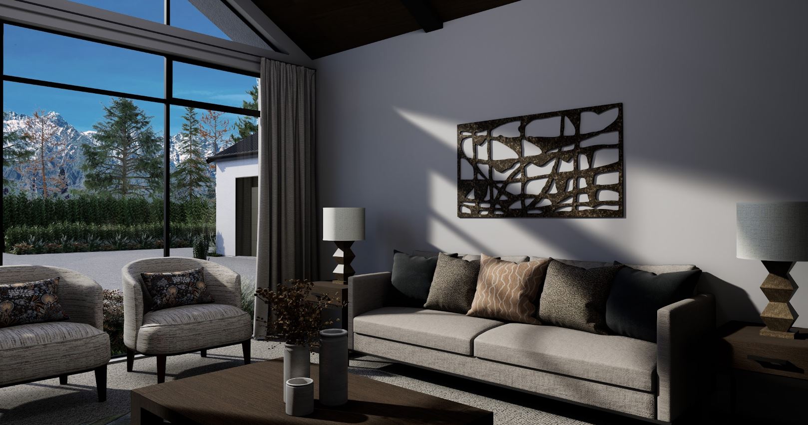 Hallmark Homes Luxury Prestige Series Arrowtown House Floor Plan Living Room View Christchurch Canterbury New Zealand.