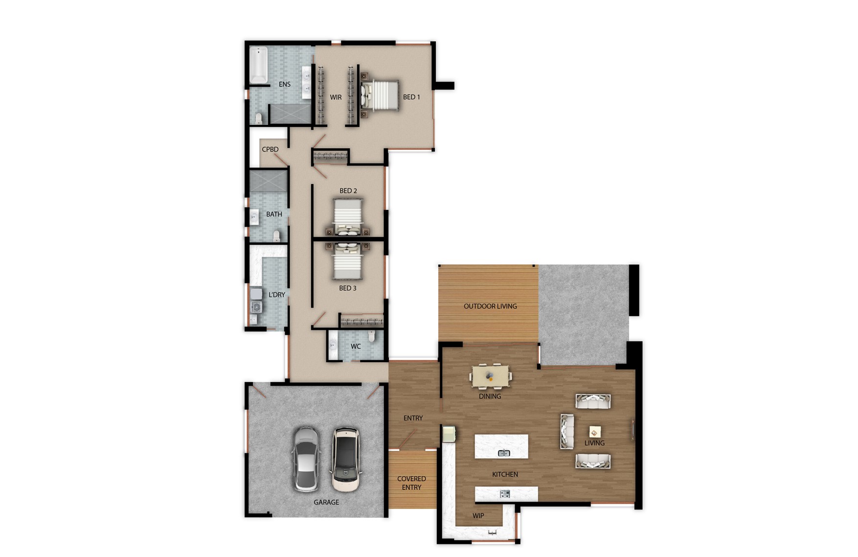 Oakbridge Floor Plan NZ - Our spacious open plan design that seamlessly connects living areas and offers stylish functionality. Enjoy ultimate convenience.