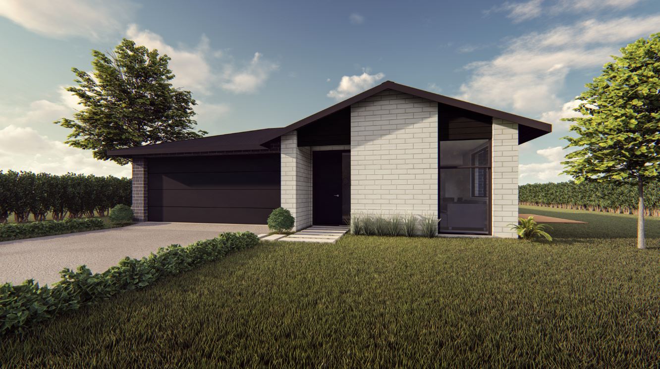 Exterior of family-friendly 190m² home design