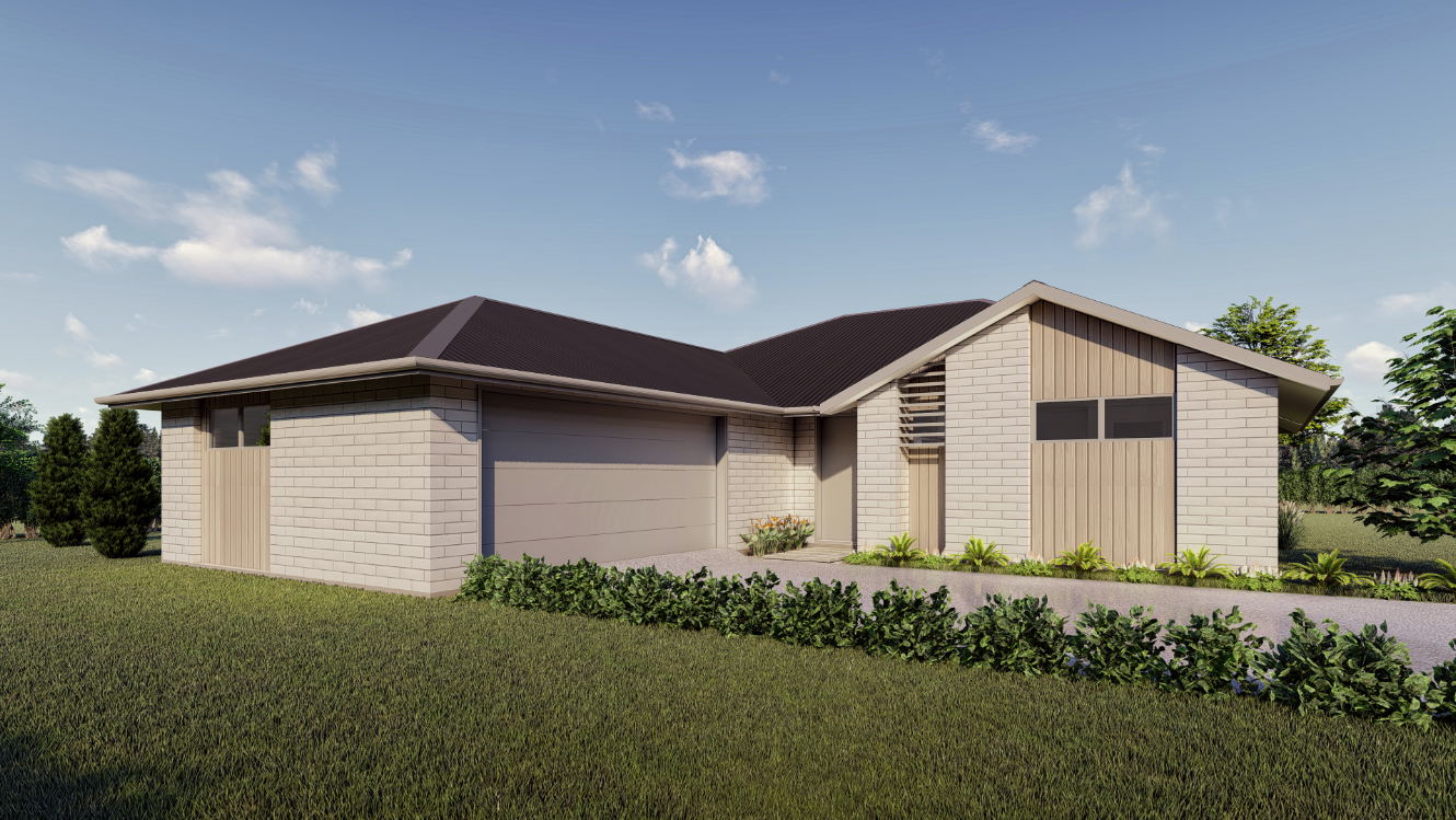 Exterior of smart 187m² home design