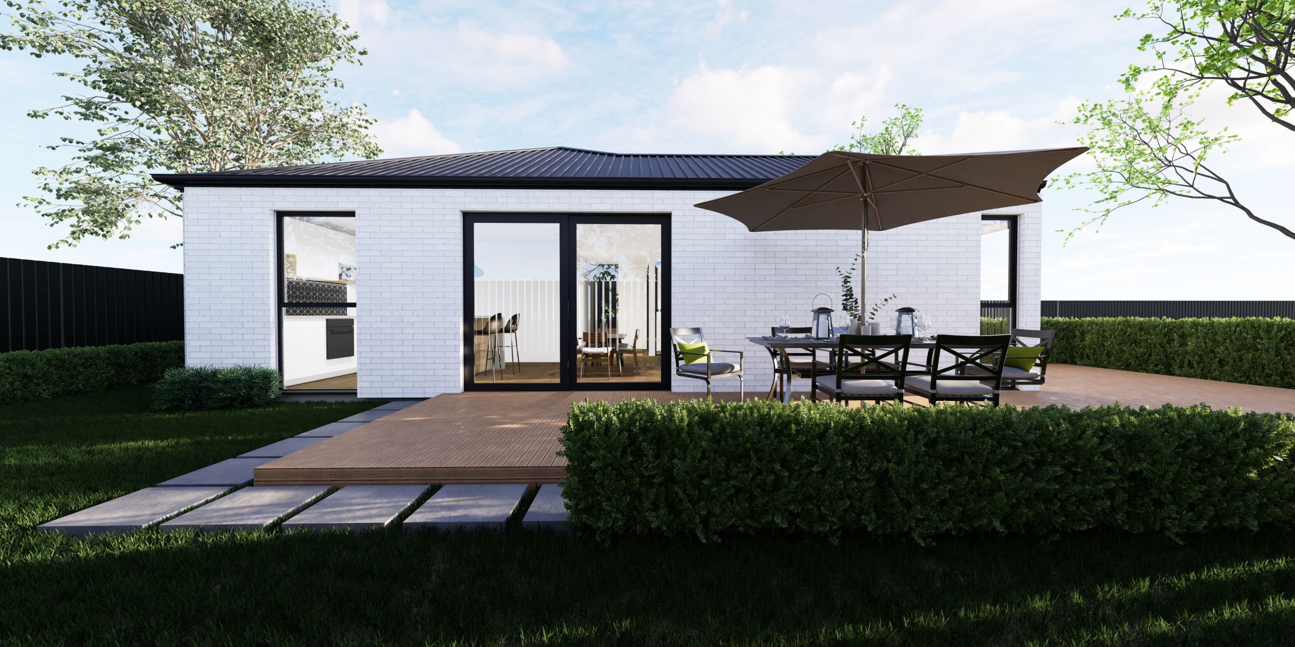 Open-plan living in U-shaped 171m² home