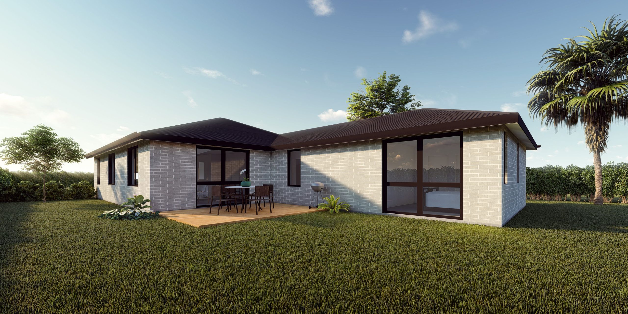 Compact 169m² home designed for narrow sections