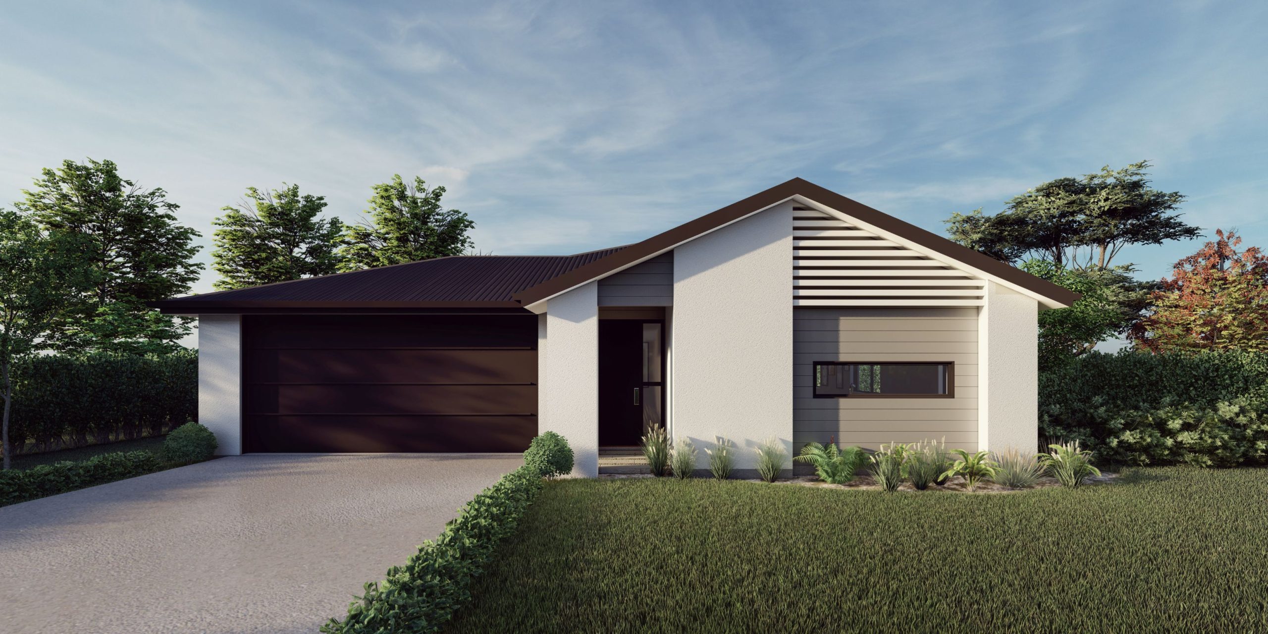 Compact 169m² home designed for narrow sections