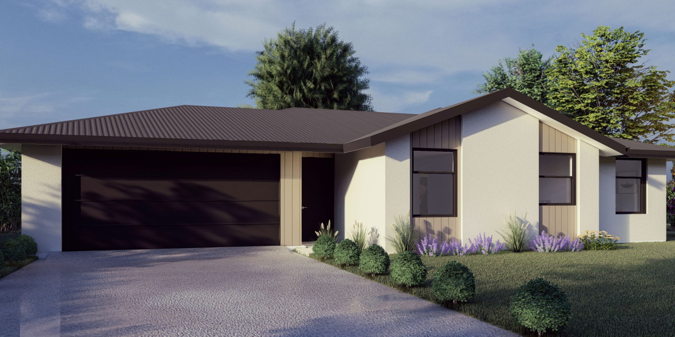 Exterior of stylish 160m² family home