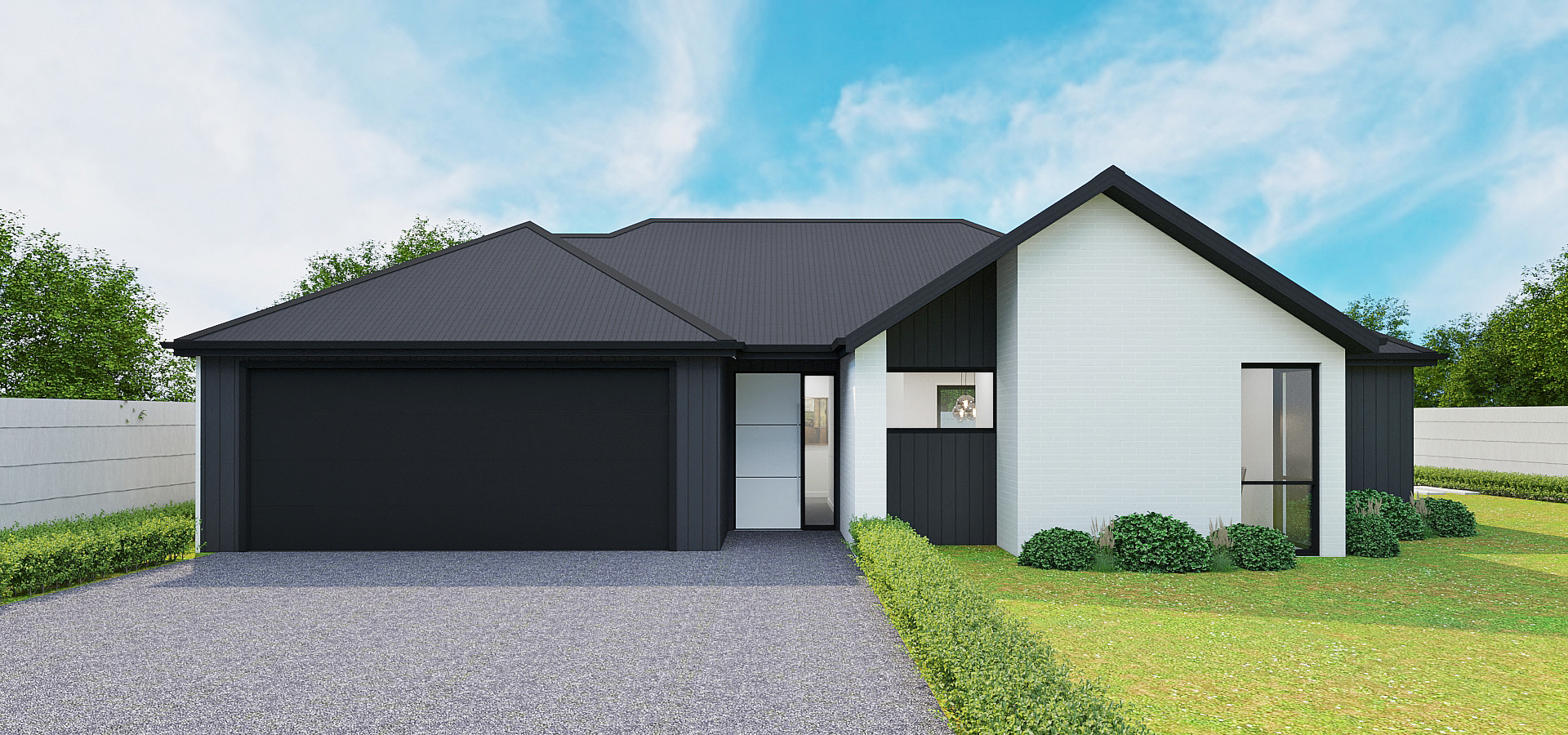 Exterior of modern 169m² family home