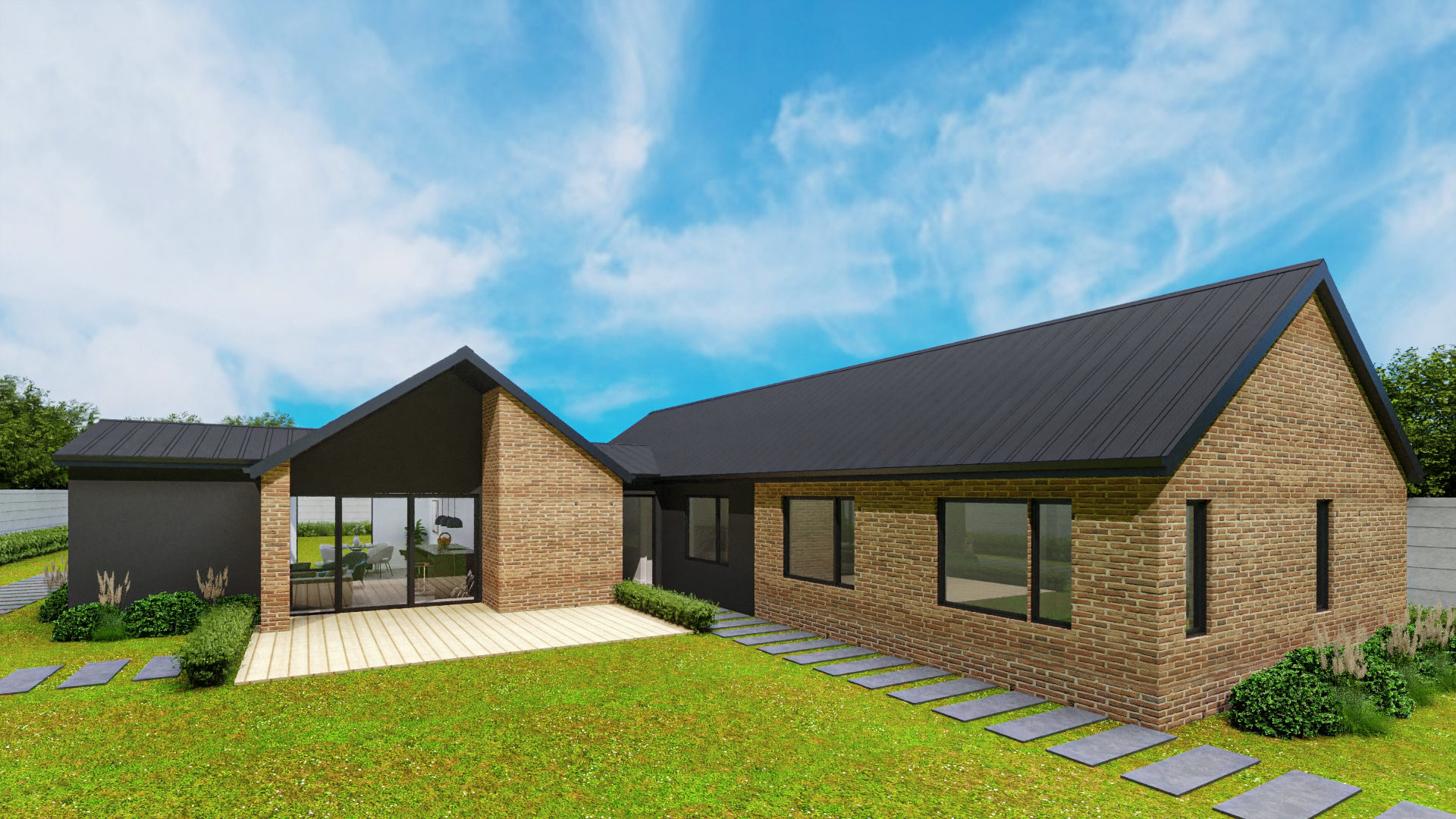Exterior of modern 190m² home design