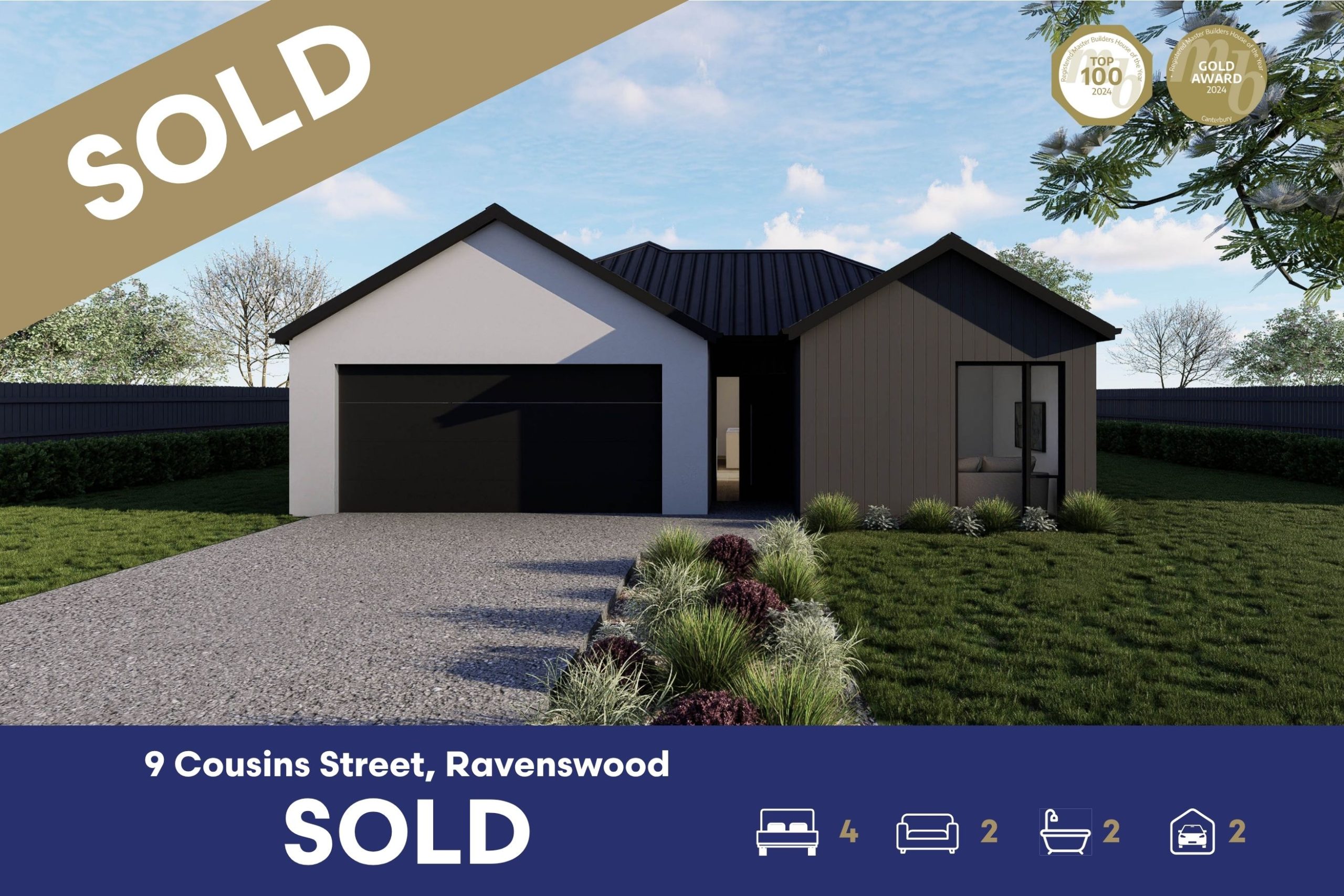 SOLD house and land package in Ravenswood Christchurch. Sold by Hallmark Homes