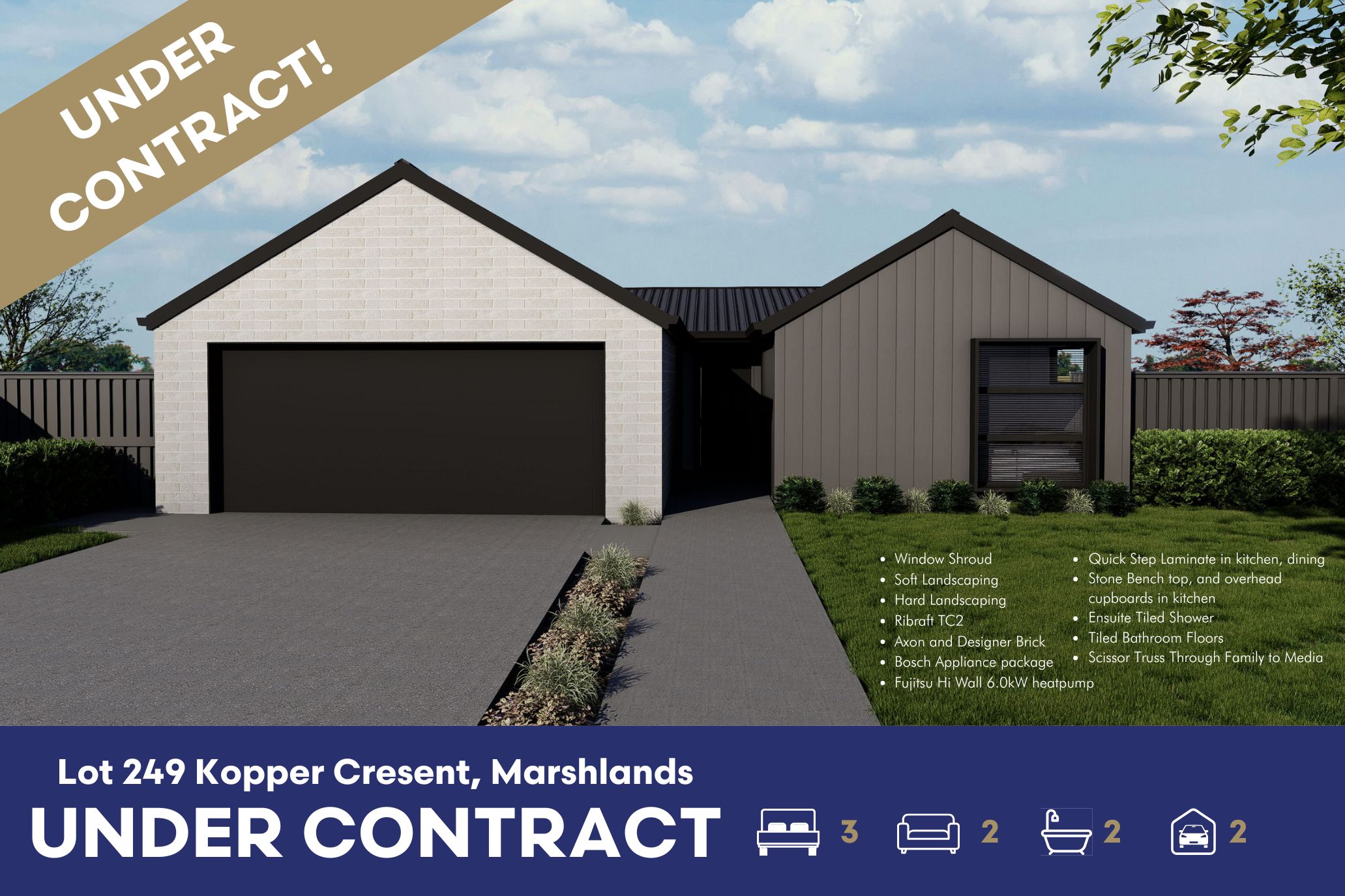 House and Land package in Oakbridge, Christchurch under offer