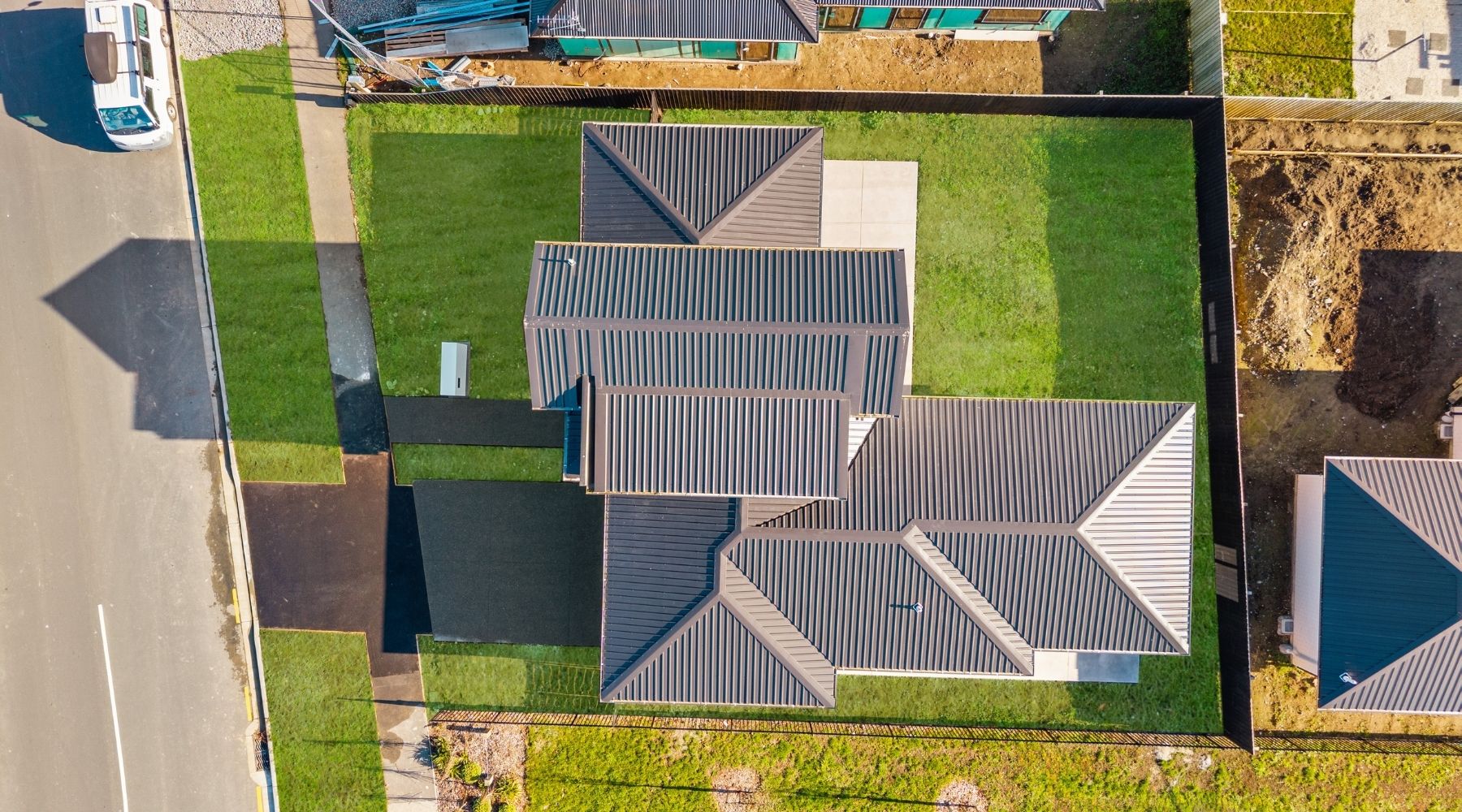 Drone shot of a double storey home in Prestons