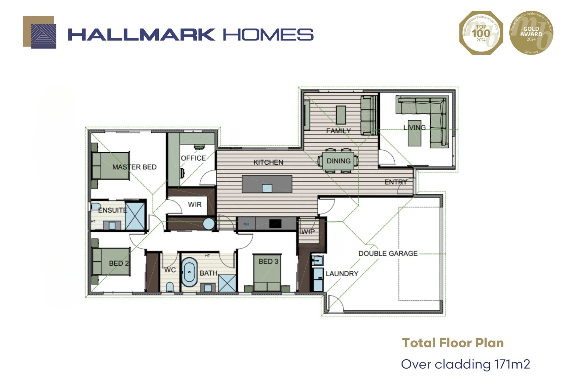 House & Land package in Oakbridge, Christchurch! A modern styled home with 4 bed, 2 living, 2 bath and 171m2 footprint.