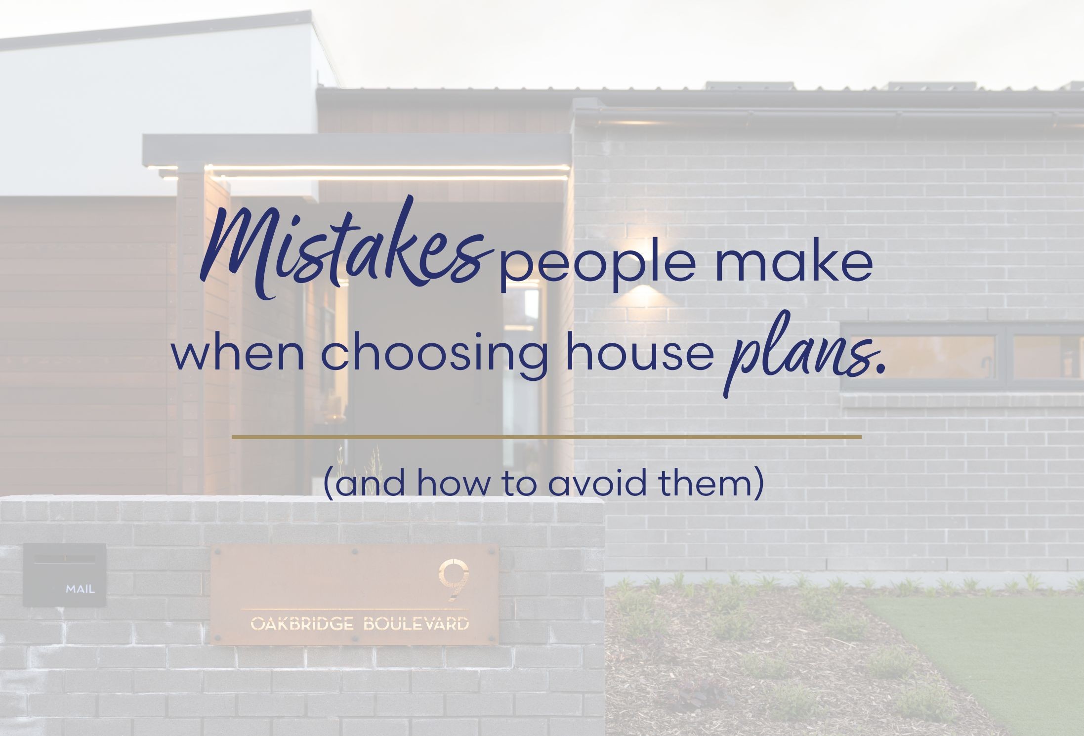 Mistakes people make when choosing house plans
