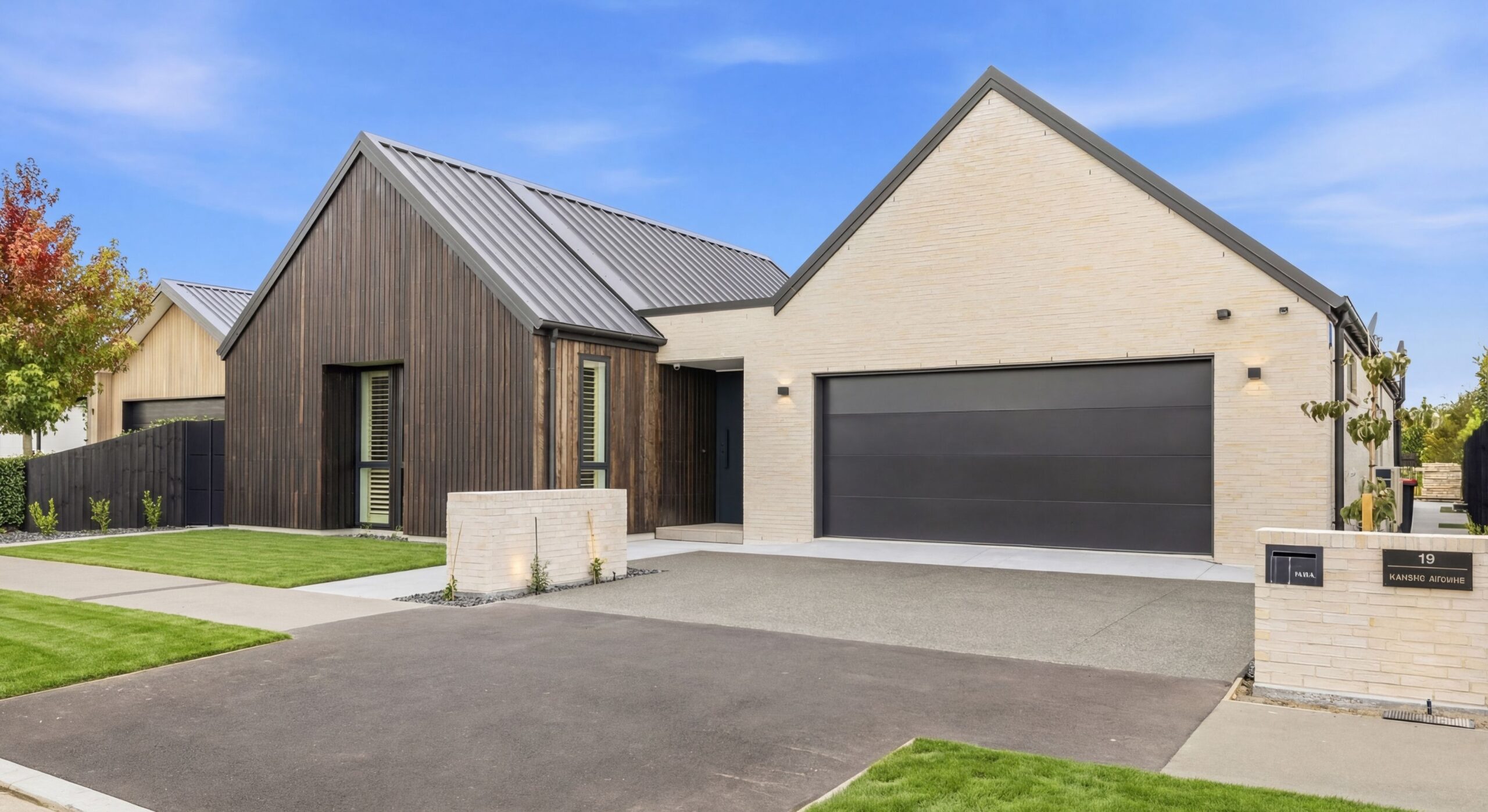 Bespoke Build in Marshlands Christchurch. Designer brick, high ceilings and architectural look