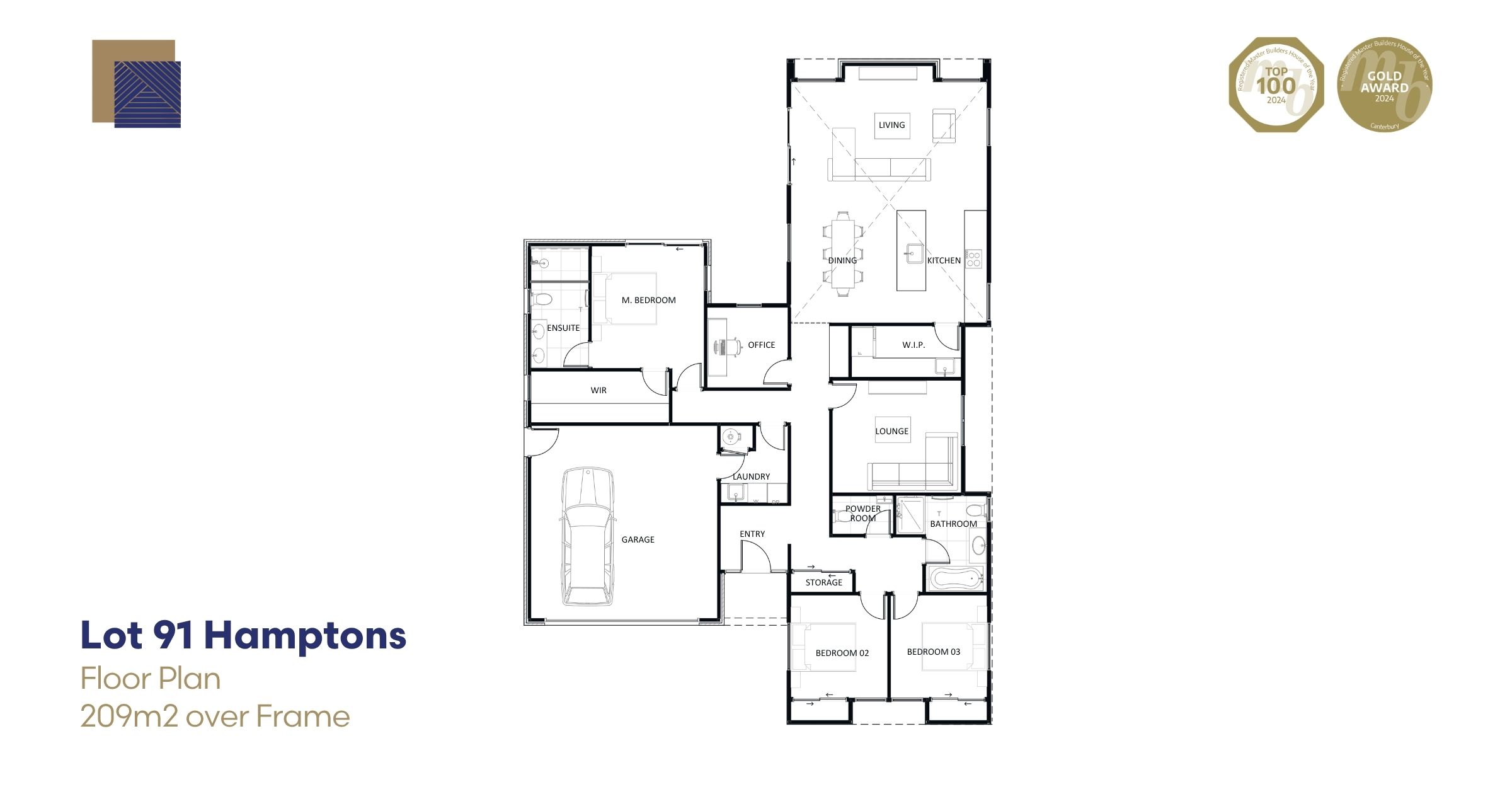 New house and land package in Prebbleton. 209m2 home with a mono pitch roof with a mix of Linea oblique, brick and taxon timber.