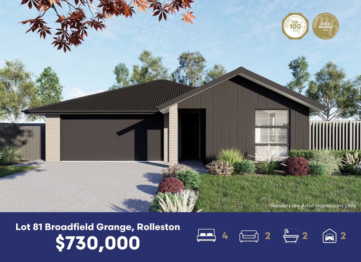 4 Bed house and land package rolleston
