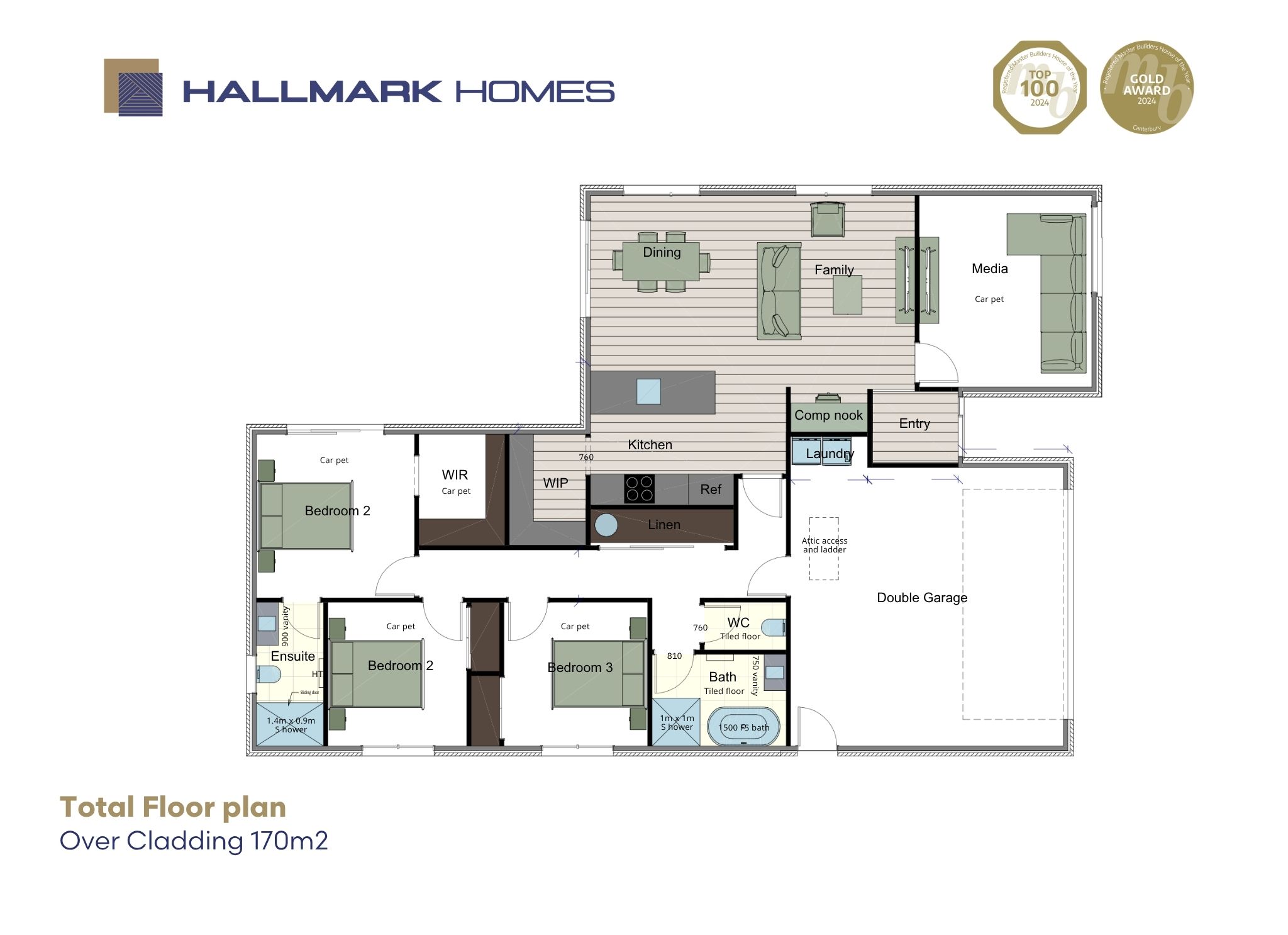 Oakbridge floorplan. 3 bed house and land packge
