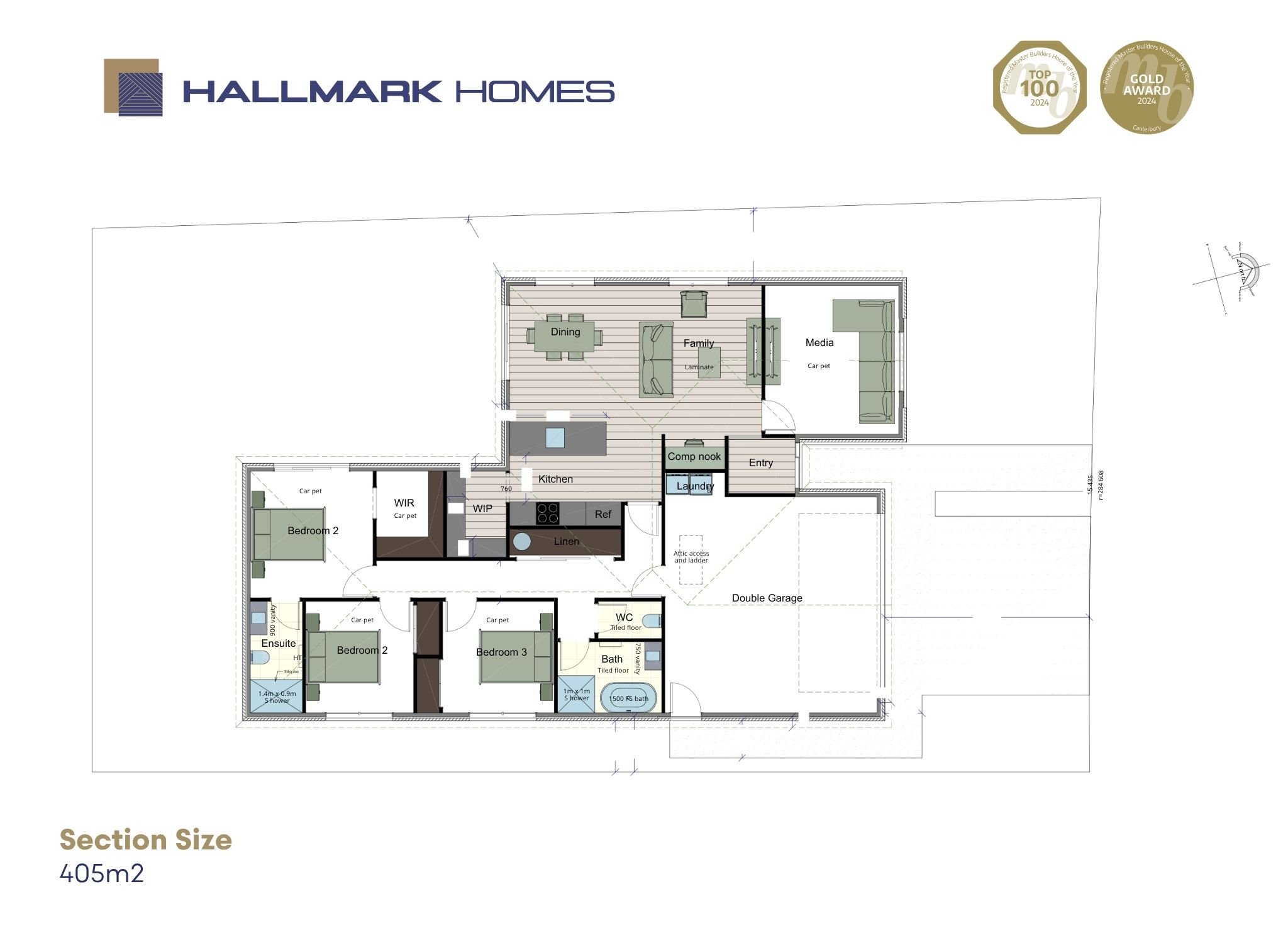 Oakbridge floorplan. 3 bed house and land packge