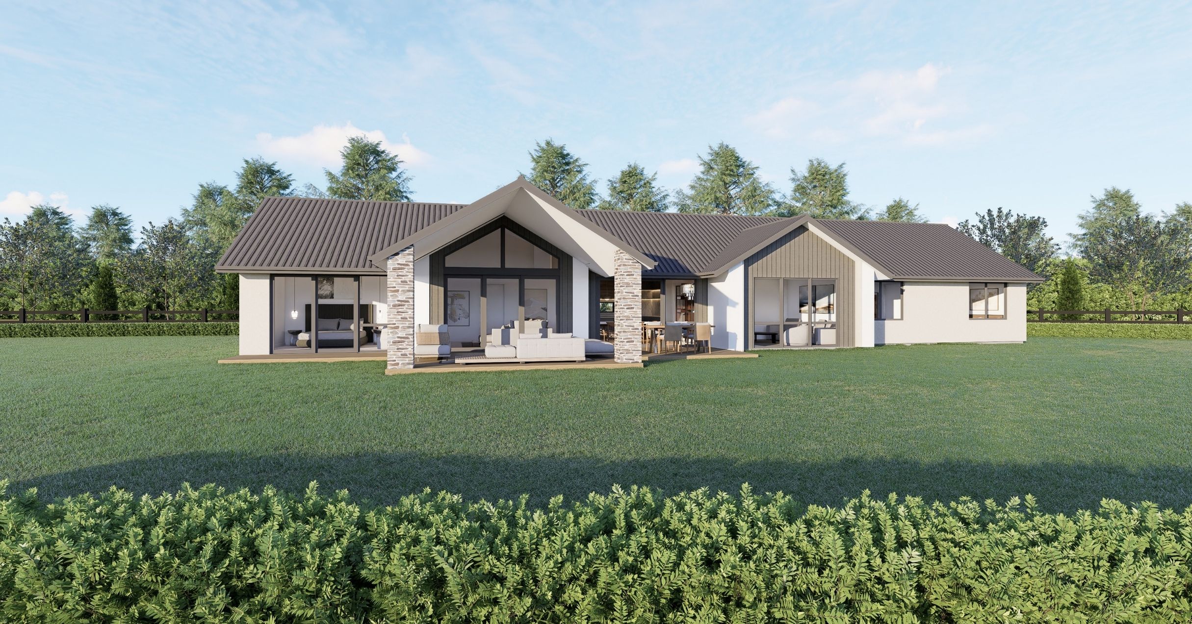 Our most popular plan to date in a smaller version. Think lifestyle block and a home you deserve
