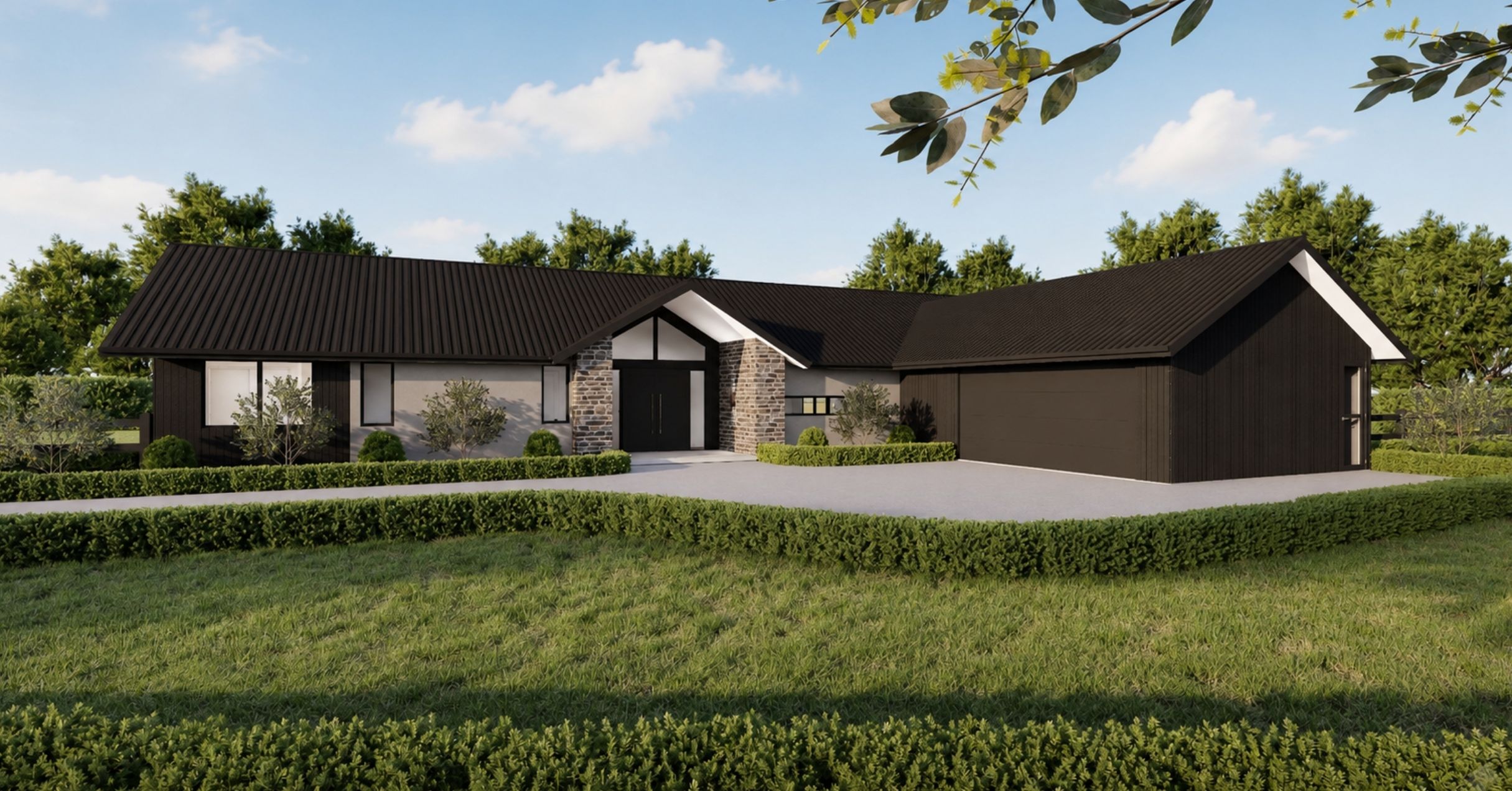 Our most popular plan to date in a smaller version. Think lifestyle block and a home you deserve