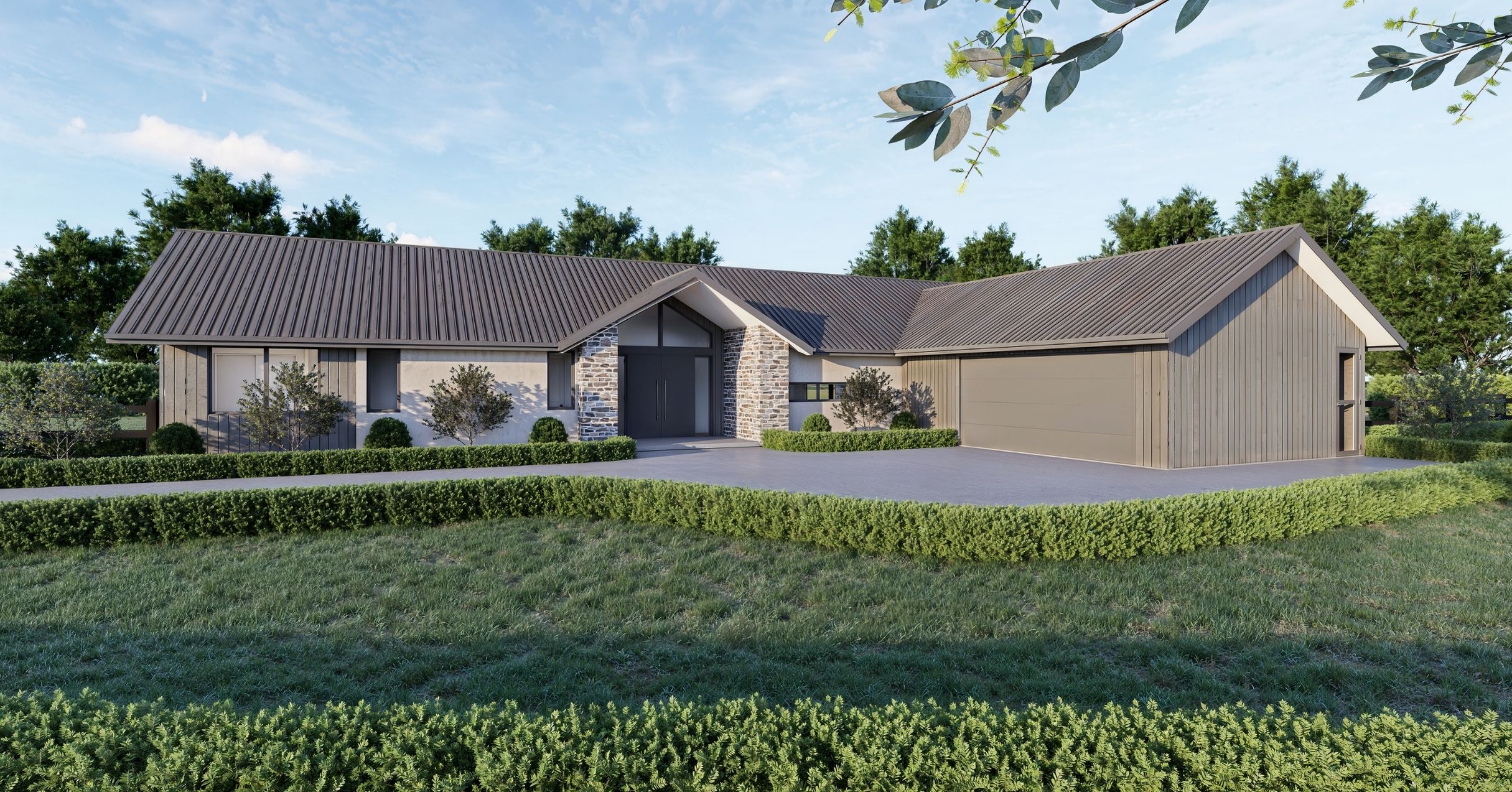 Our most popular plan to date in a smaller version. Think lifestyle block and a home you deserve